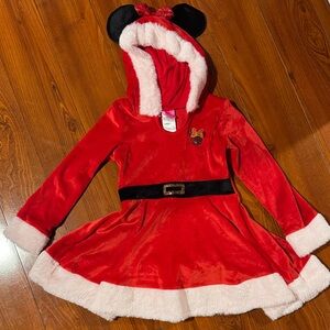 Disney Minnie Dress Red and Black Kids Costume with Ears
